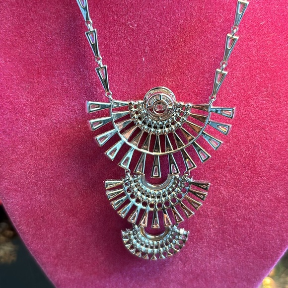 Authentic Swarovski Silver Layered Diamond Crystal Necklace. Long Adjustable. - Picture 12 of 14